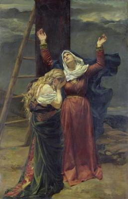 The Virgin at the Foot of the Cross (oil on canvas)