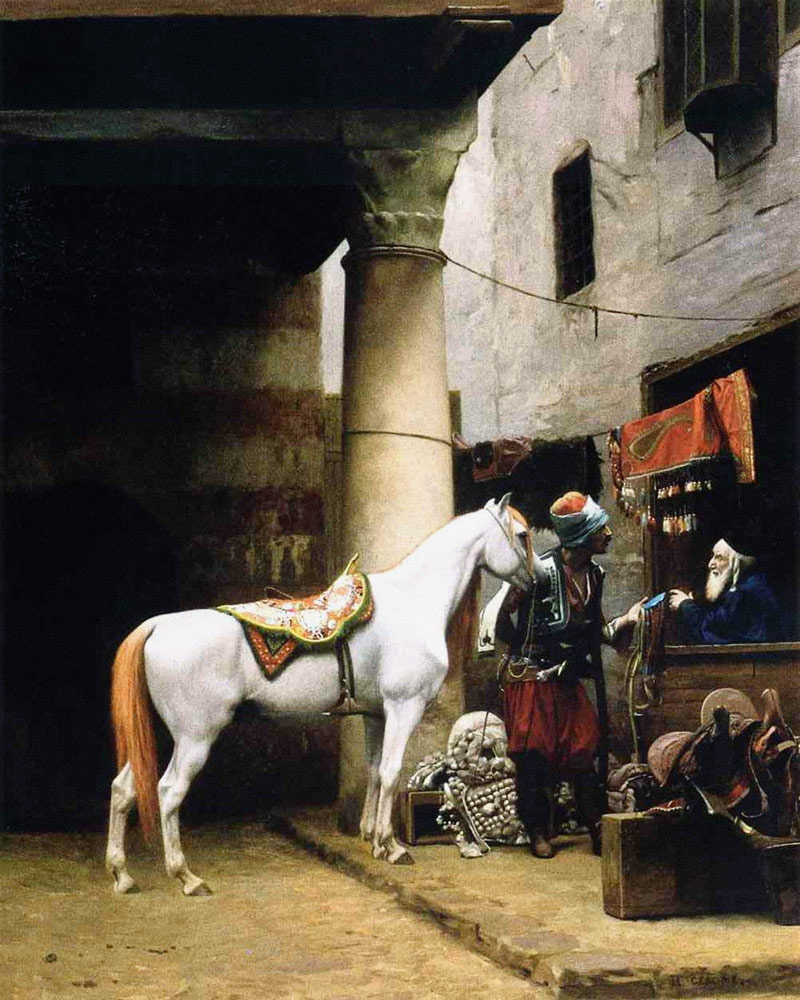 Ottoman Empire: An Arab Purchasing a Bridle à Jean-Léon Gérome