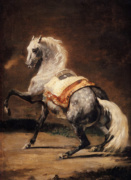 Cheval gris tacheté à Jean Louis Théodore Géricault