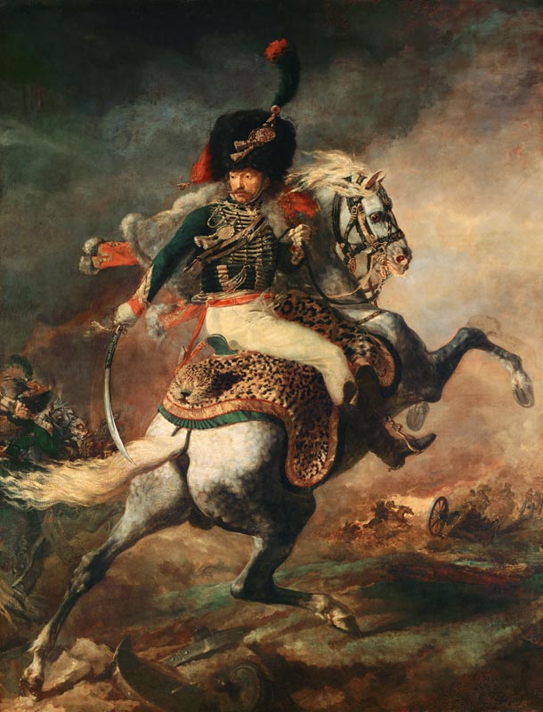Officier de cavalerie de la garde impériale à cheval à Jean Louis Théodore Géricault
