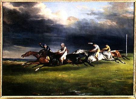 The Epsom Derby à Jean Louis Théodore Géricault