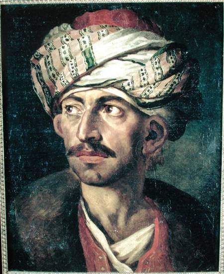 Head of an Oriental or Portrait Presumed to be Mustapha à Jean Louis Théodore Géricault