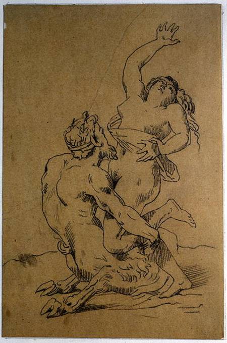 Nymph and Satyr à Jean Louis Théodore Géricault