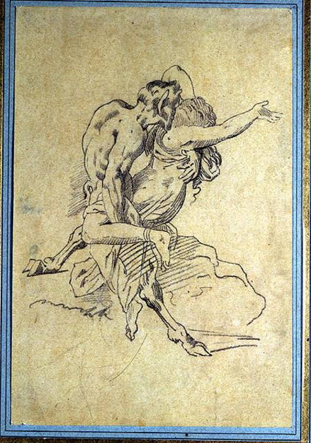 Nymph and Satyr à Jean Louis Théodore Géricault
