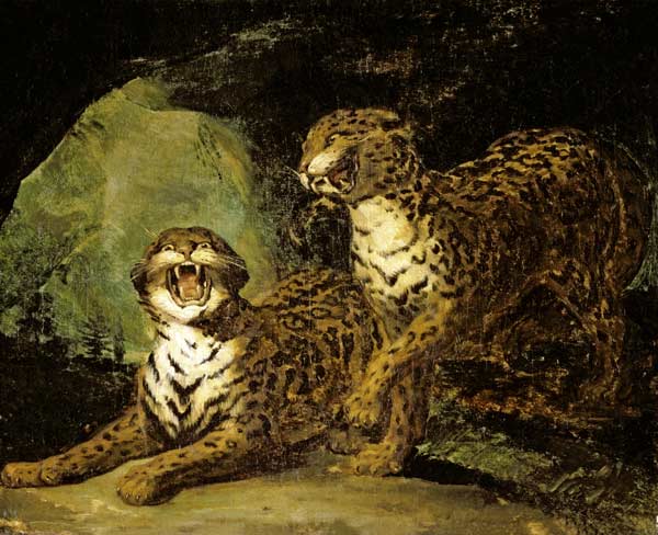 Two Leopards à Jean Louis Théodore Géricault