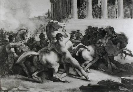 Study for the Race of the Barbarian Horses à Jean Louis Théodore Géricault