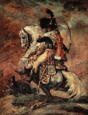 l'officier de cavalerie, à cheval