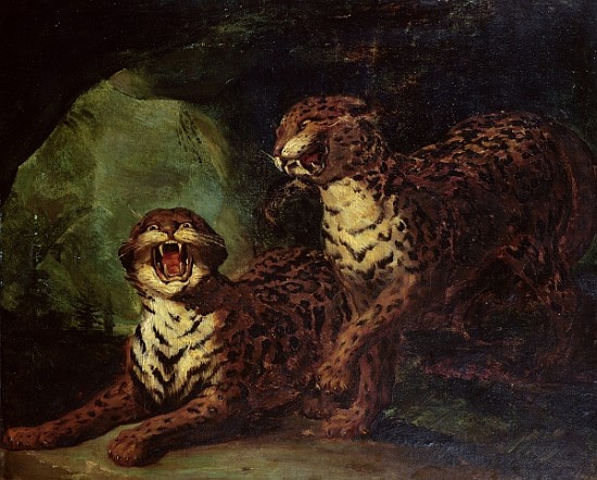 Two Leopards, c. 1820 à Jean Louis Théodore Géricault