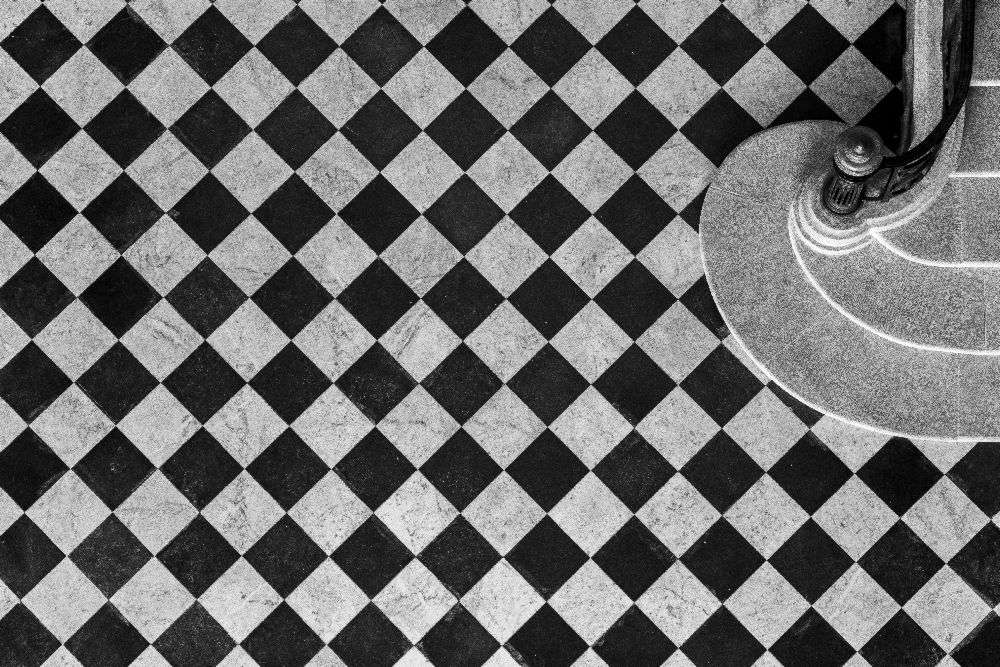 Chessboard staircase à Jean-Louis VIRETTI