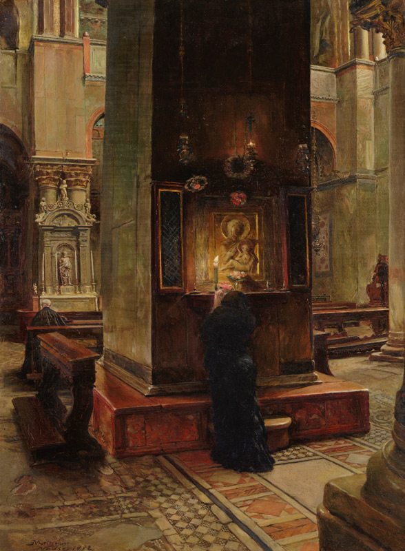 The Madonna del Bacio at San Marco, Venice à Jean-Louis Ernest Meissonier