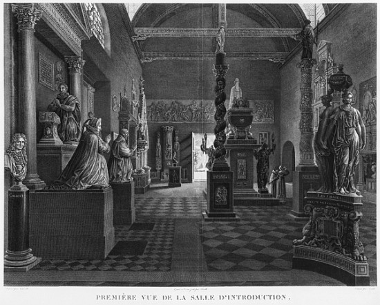 First view of the introductory room, Musee des Monuments Francais, Paris, illustration from ''Vues p à Jean Lubin Vauzelle