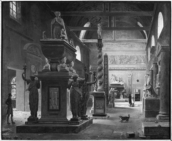 The great room of the Musee des Monuments Francais, c.1820 à Jean Lubin Vauzelle