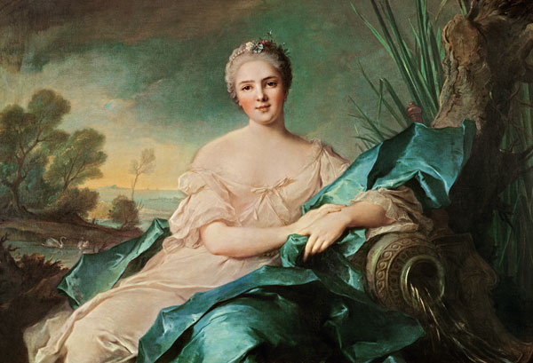 Portrait of Victoire de France as the element Water (oil on canvas) à Jean Marc Nattier