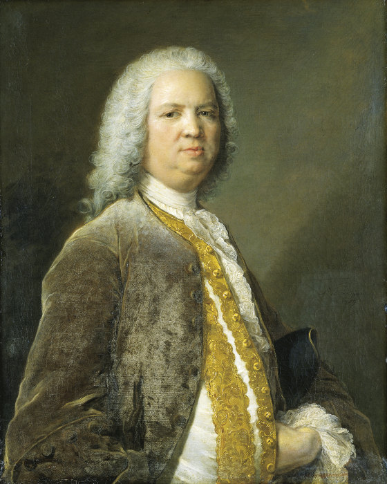 Portrait of the Frankfurt Banker Johann Georg Leerse à Jean-Marc Nattier