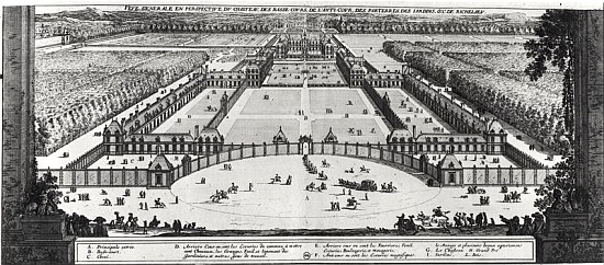 General Perspective View of the Chateau and Gardens of Richelieu à Jean Marot