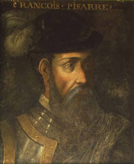 Portrait of Francisco Pizarro (c.1478-1541) Spanish conqueror of Peru à Jean Mosnier