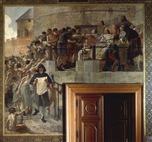 Louis VI octroie aux Parisiens leur première charte à Jean Paul Laurens