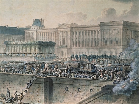 The Arrival of Louis XVI (1754-93) in Front of the Louvre, 17th July 1789 à Jean-Pierre Houel