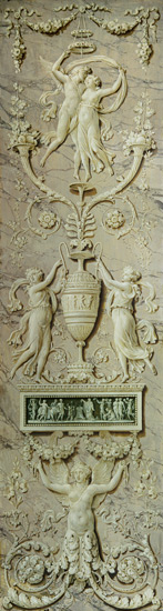 Panel of trompe l'oeil ornament (detail) à Jean Simeon Rousseau