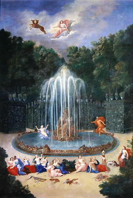 The Groves of Versailles. View of the Star or Mountain of Water with Alph persuing Arethusa (oil on à Jean le Jeune Cotelle
