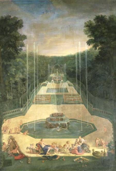 The Groves of Versailles. View of the Three Fountains with Venus and Cherubs Practising with Bows an à Jean le Jeune Cotelle
