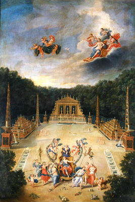The Groves of Versailles. L'Arc de Triomphe (oil on canvas) à Jean le Jeune Cotelle