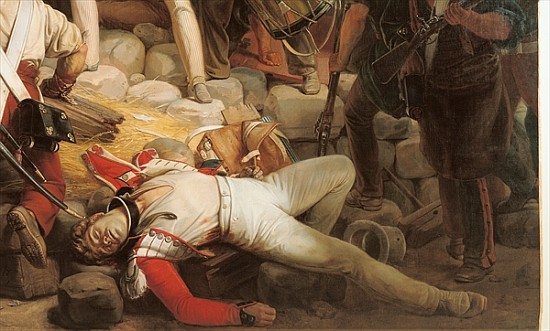 Fighting at the Hotel de Ville, 28th July 1830, 1833 (detail of 39427) à Jean Victor Schnetz