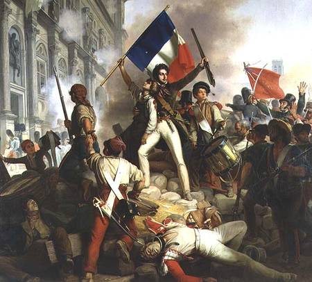 Fighting at the Hotel de Ville, 28th July 1830 à Jean Victor Schnetz