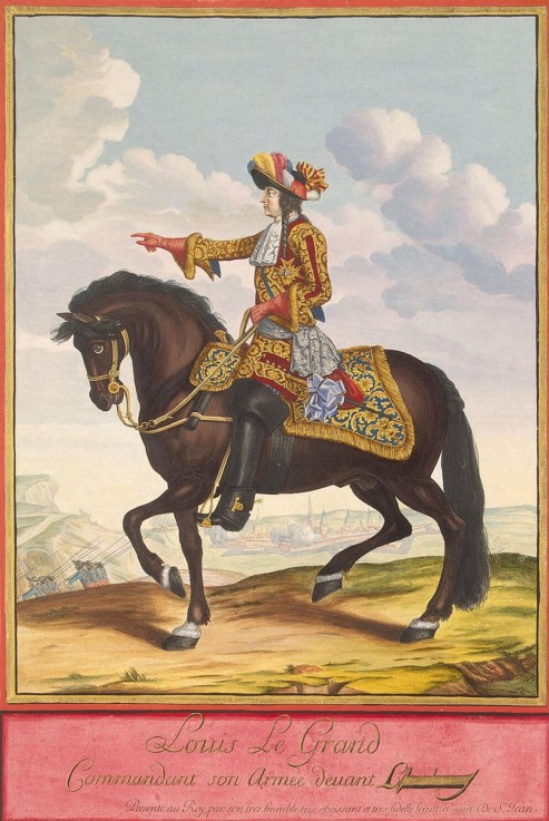Portrait of Louis XIV on Horseback in the Battle of Cambrai à Jean Dieu de Saint-Jean