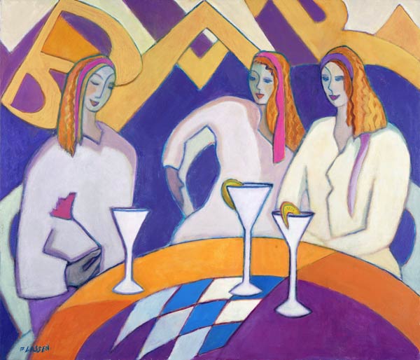 Girls Night Out, 2003-04 (acrylic on canvas)  à Jeanette  Lassen