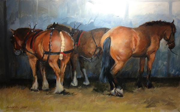 Horses - Heavy Horses - Chertsey Show à Jennifer Wright