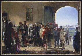 Florence Nightingale chez les soldats blessés