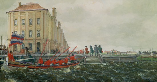 St. Petersburg in the Early Eighteenth Century à Jevgeny Jevgenewitsch Lansere