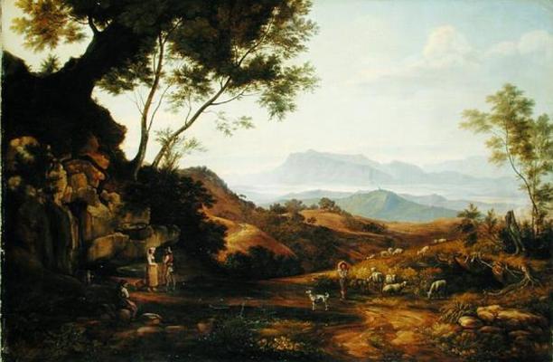 Italian Landscape (oil on canvas) à Joachim Faber