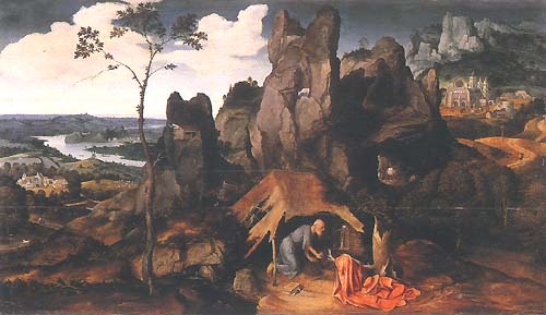 Saint Jérôme dans le désert à Joachim Patinir