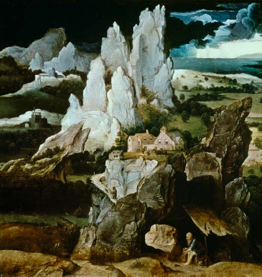 St. Jerome in a Rocky Landscape à Joachim Patinir