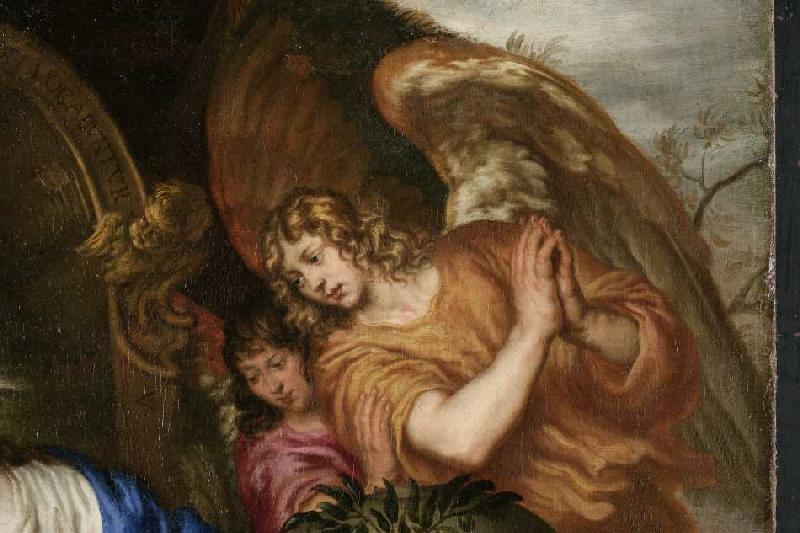 Muttergottes mit dem Christuskind und dem Johannesknaben (Detail). à Joachim von Sandrart