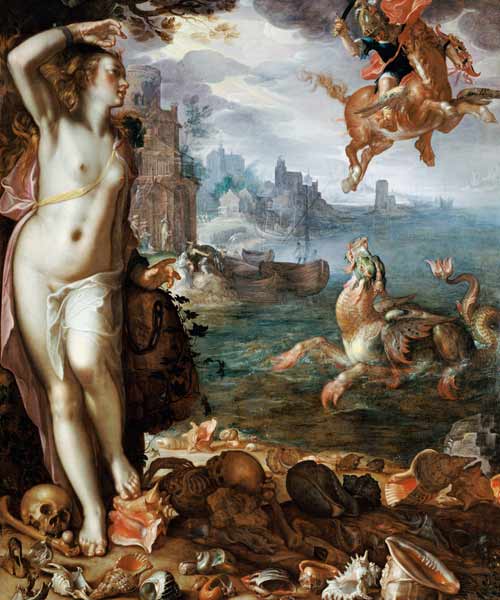 Perseus Rescuing Andromeda à Joachim Wtewael ou Utewael