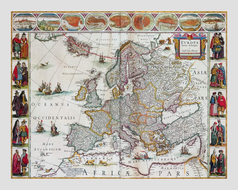 Europe Map (From: Atlas Maior) à Joan Blaeu
