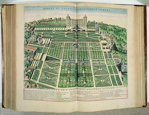 The Villa d'Este Palace and Gardens, Tivoli, from Theatrum Civitatum, 1663 (engraving) à Joan Blaeu