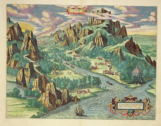 View of antique Thessaly from the ''Atlas Major'' à Joan Blaeu