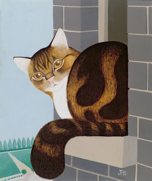 Cat on a Window Sill à Joan Freestone
