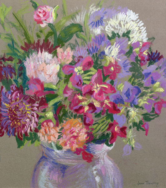Asters (pastel)  à Joan  Thewsey