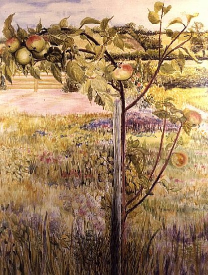 Apple Tree in a Suffolk Landscape (w/c)  à Joan  Thewsey