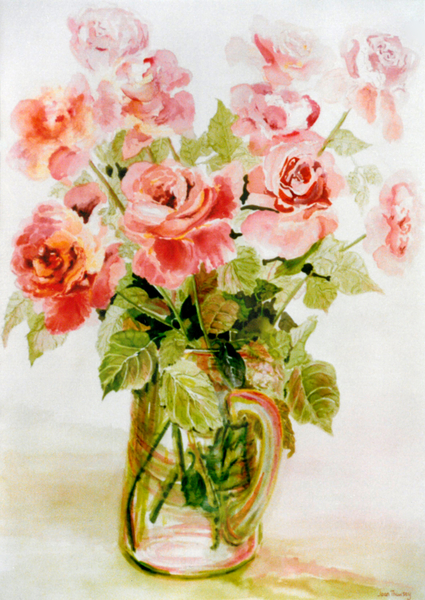 Pink Roses à Joan  Thewsey