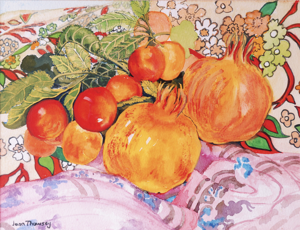Pomegranates and Plums à Joan  Thewsey