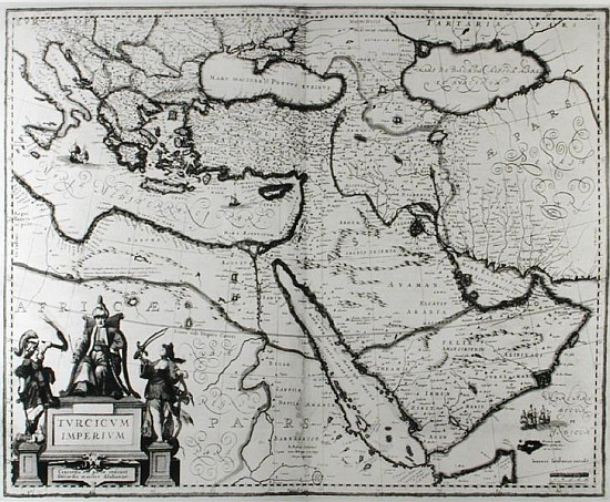 Map of the Ottoman Empire, from the ''Atlas Novus'' à Joannes Jansson