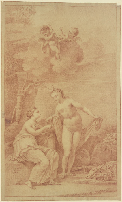 Jupiter, in der Gestalt Dianas, nähert sich Kallisto à Joannes van Dreght
