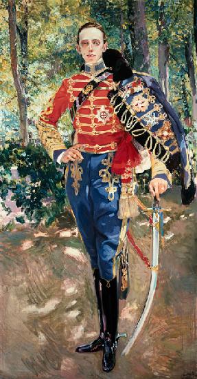 Portrait of Alfonso XIII Wearing the Uniform of the Hussars