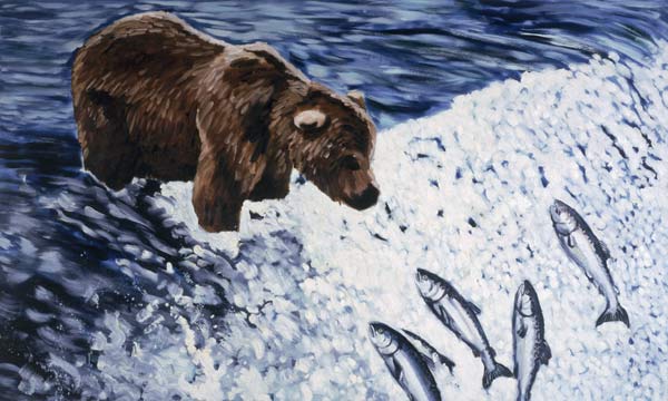 Alaskan Brown Bear, 2002 (oil on canvas)  à Joe Heaps  Nelson